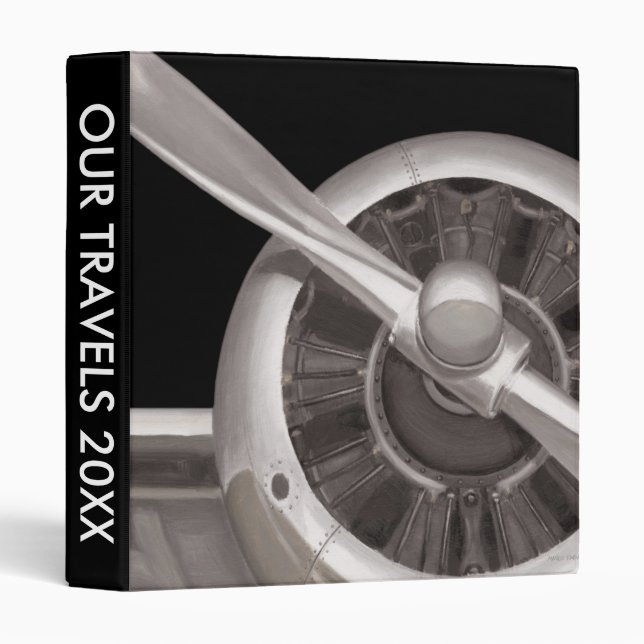 Add Your Text | Airplane Propeller Closeup Binder (Front/Spine)