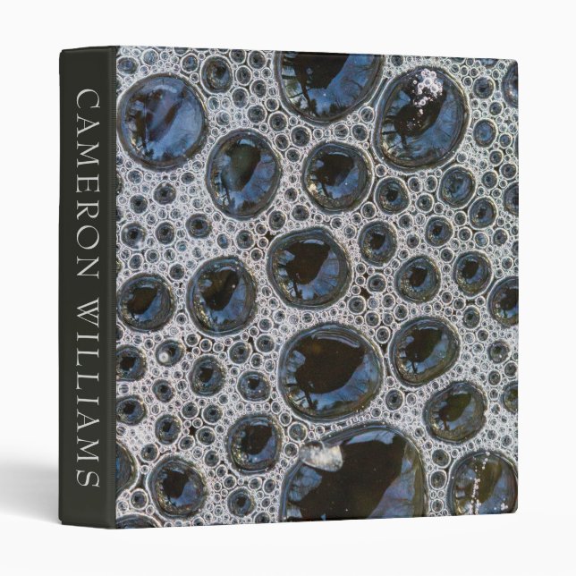 Add Your Text | Anstract Bubble Pattern Binder (Front/Spine)