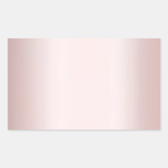 Add Your Text Blank Template Elegant Rose Gold Sticker (Front)