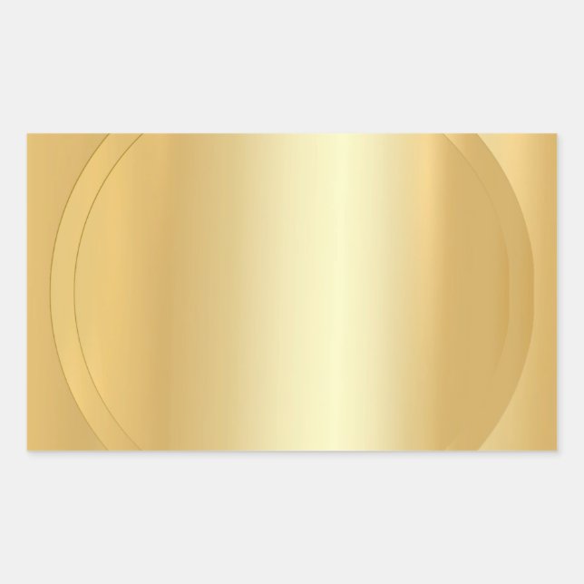 Add Your Text Blank Template Faux Gold Modern Sticker (Front)