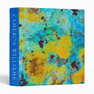 Add Your Text Blue Chrysocolla Jasper Binder