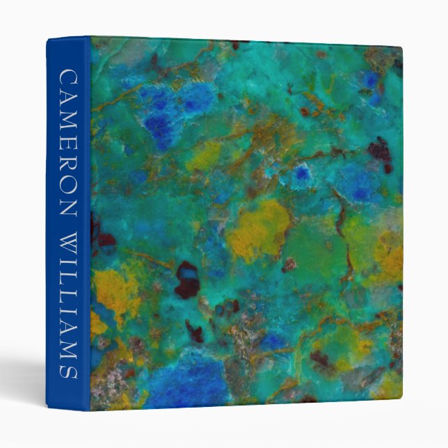 Add Your Text | Blue Cliff Chrysocolla Binder (Front/Spine)