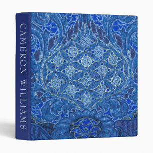 Add Your Text   Blue Mosaic Detail, Germany Binder