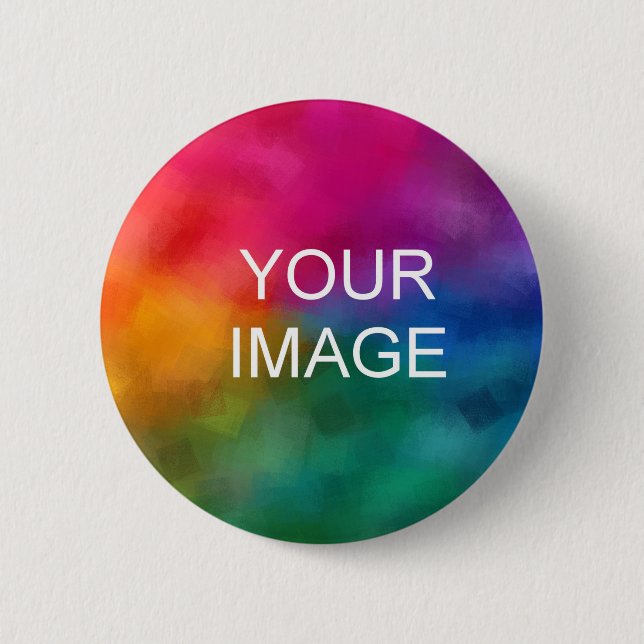 Add Your Text Business Logo Design Photo Template 2 Inch Round Button (Front)