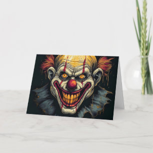 Add Your Text   Circus Clown Illustration Card