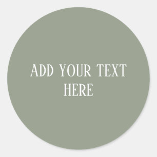 Add Your Text Classic Round Stickers