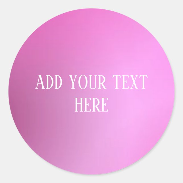 Add Your Text Classic Round Stickers (Front)