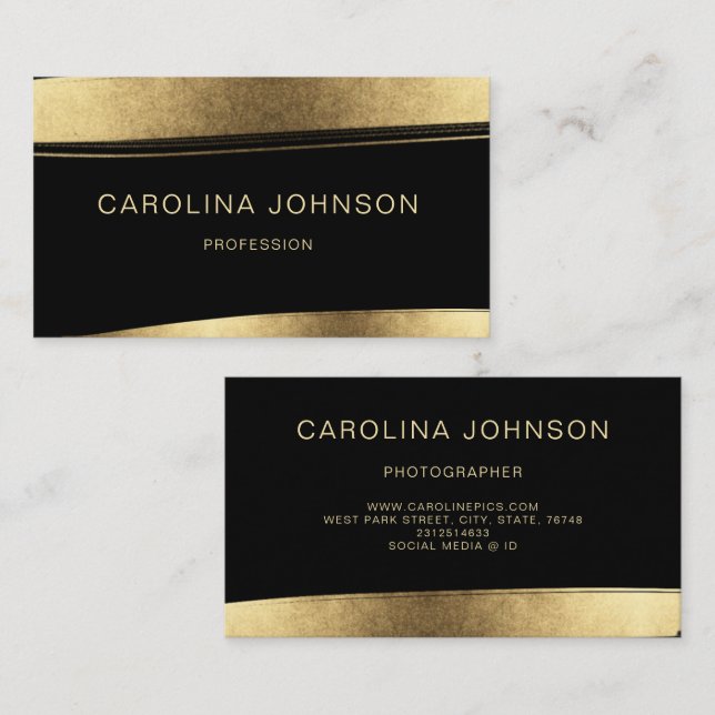 ADD YOUR TEXT custmisable editable business  Busin Business Card (Front/Back)