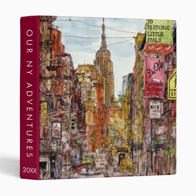 Add Your Text | Destinations | New York City View Binder (Front/Spine)