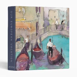 Add Your Text   Destinations   Watercolor Venice G Binder