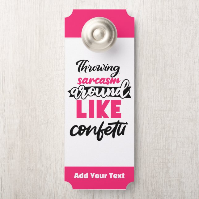 Add Your Text Door Hanger (On Knob)