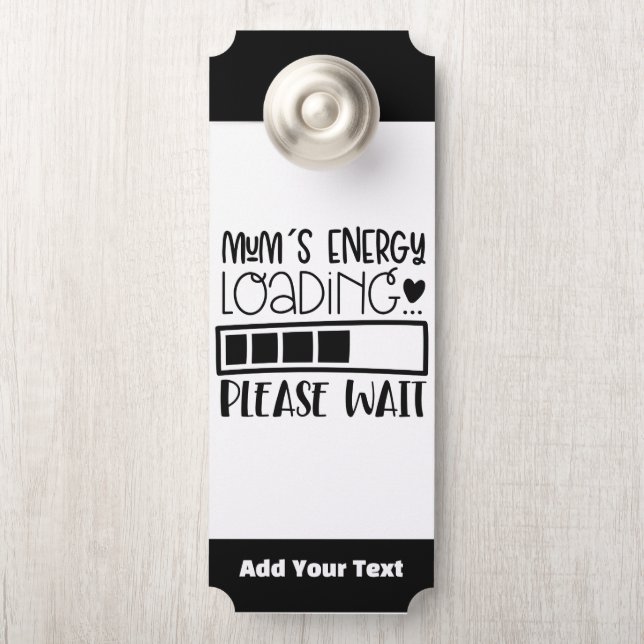 Add Your Text Door Hanger (On Knob)