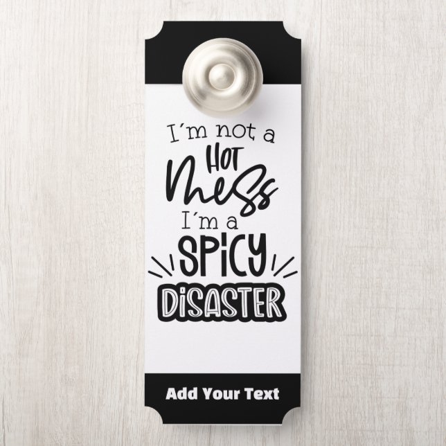 Add Your Text Door Hanger (On Knob)