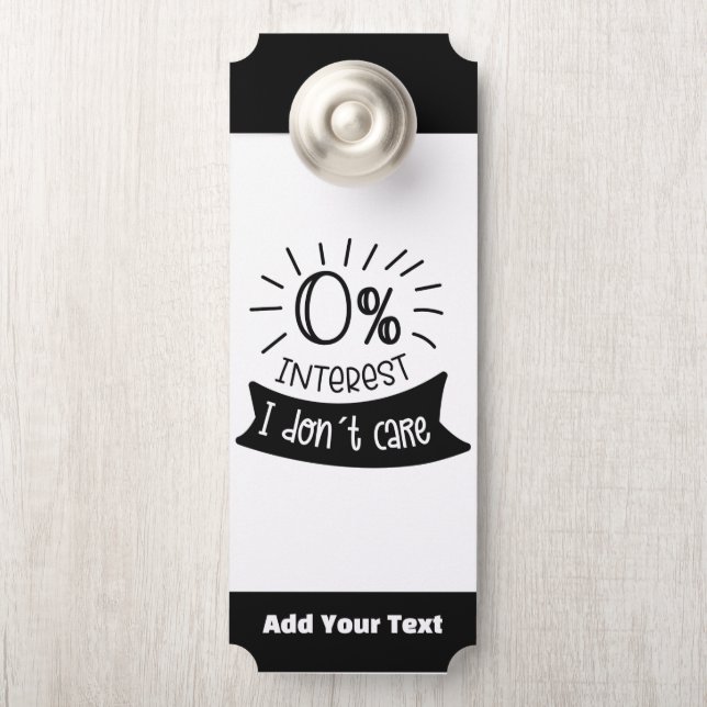 Add Your Text Door Hanger (On Knob)