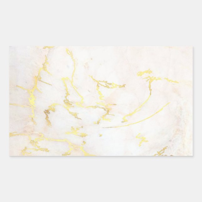 Add Your Text Elegant Blank Template Gold Marble Sticker (Front)