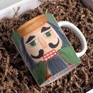 Add your text funny cute soldier nutcracker magic mug