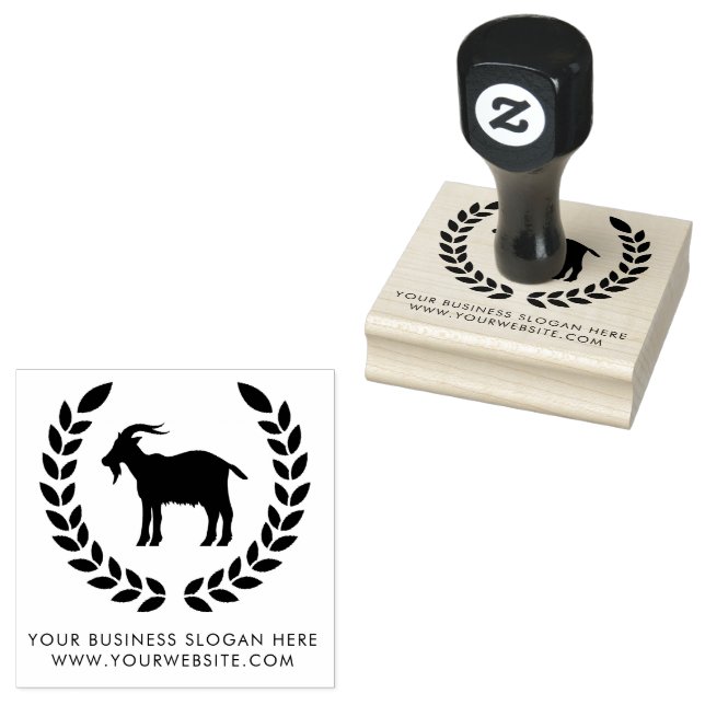 ADD YOUR TEXT GOAT PERSONALIZED RUBBER STAMP (Stamped)
