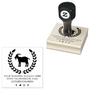 ADD YOUR TEXT GOAT PERSONALIZED RUBBER STAMP