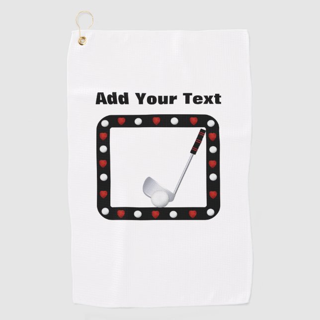 Add Your Text Golf Towel (Front)