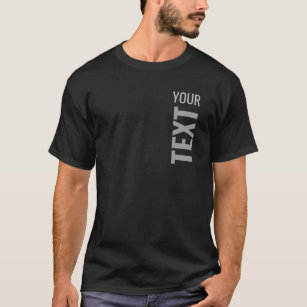 Add Your Text Here Template Mens Basic Black T-Shirt