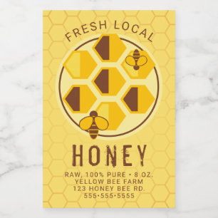 Add Your Text Honeycomb Jar Label