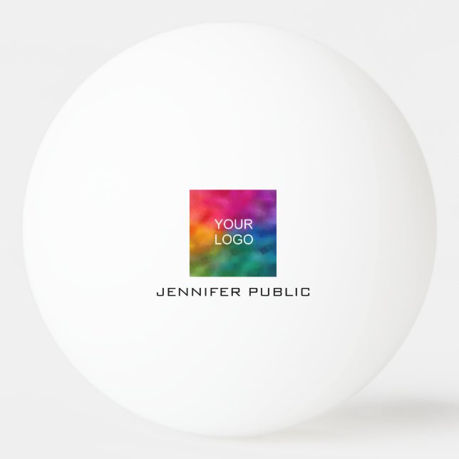 Add Your Text Image Logo Template Personalized Ping Pong Ball (Front)