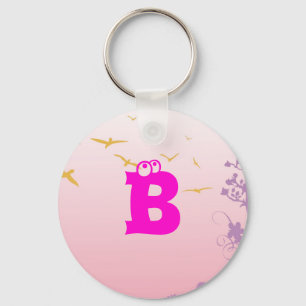 Add your text, letter B Keychain