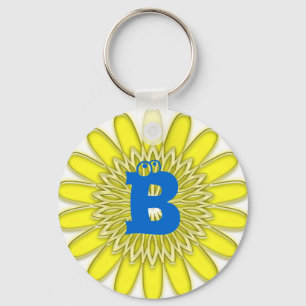 Add your text, letter B Keychain