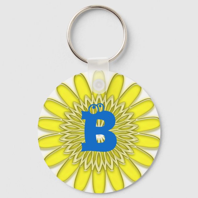 Add your text, letter B Keychain (Front)
