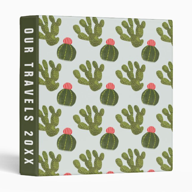 Add Your Text | Llamarama Collection | Cute Cactus Binder (Front/Spine)