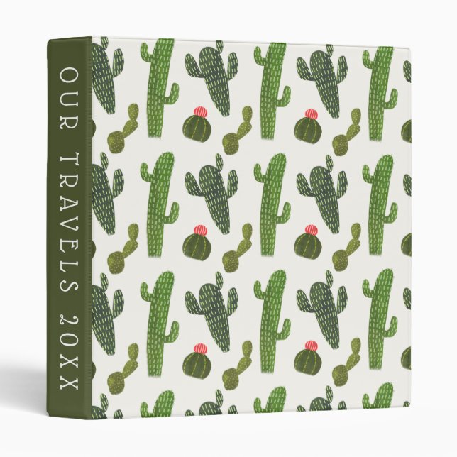 Add Your Text | Llamarama Collection | Cute Cactus Binder (Front/Spine)