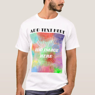 Add Your Text Logo Image Double Side White T-Shirt