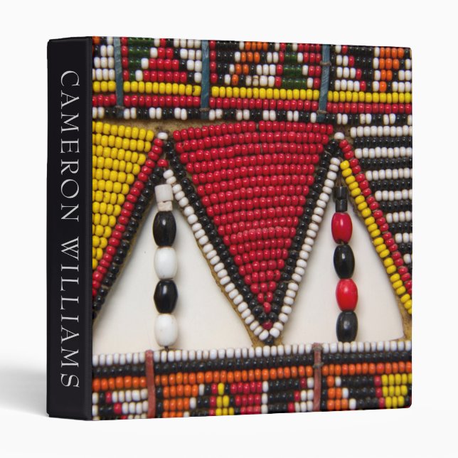 Add Your Text | Maasai Tribal Beadwork Binder (Front/Spine)