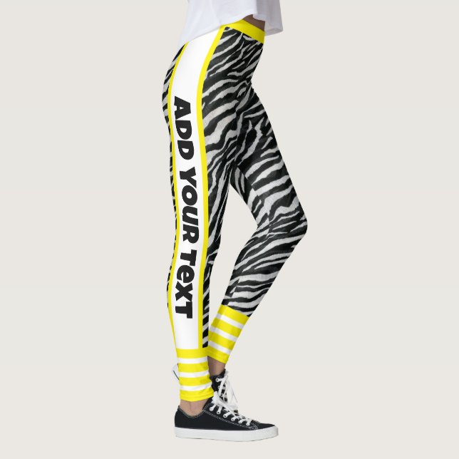 Add your text Modern colourful design l Zebra Leggings (Right)
