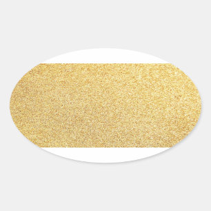 Add Your Text Modern Gold Glitter Blank Template Oval Sticker