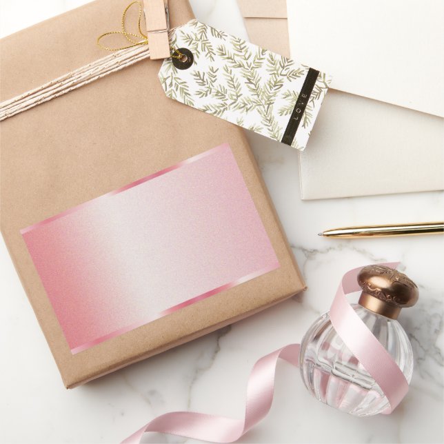 Add Your Text Name Logo Rose Gold Blank Template Sticker (Gifting)