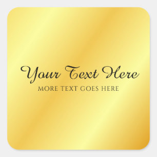 Add Your Text Name Monogram Script Typography Square Sticker