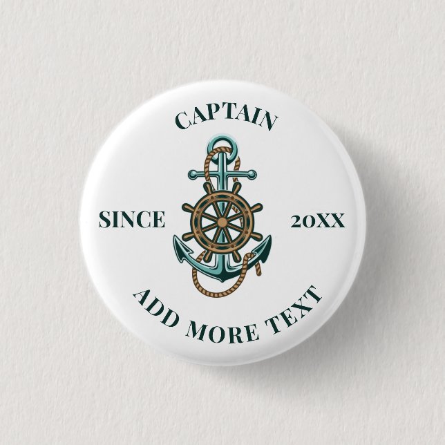 Add Your Text Nautical Anchor Theme Button (Front)