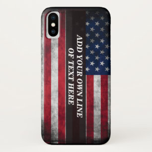 Add your text on American flag Case-Mate iPhone Case