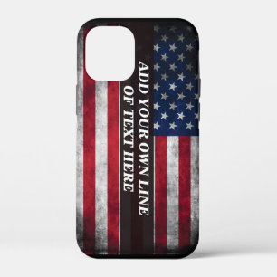 Add your text on American flag  iPhone 12 Mini Case