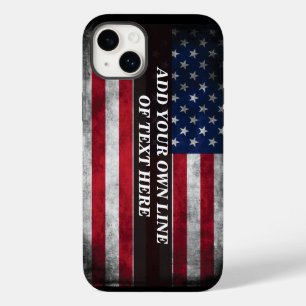 Add your text on American flag Case-Mate iPhone 14 Plus Case