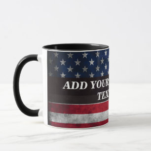 Add your text on American flag  Mug
