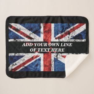 Add your text on English flag Throw Pillow
