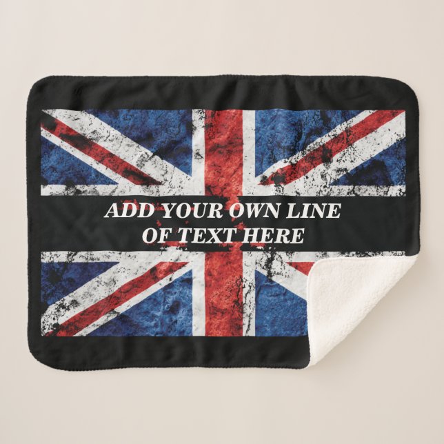 Add your text on English flag Throw Pillow (Front (Horizontal))