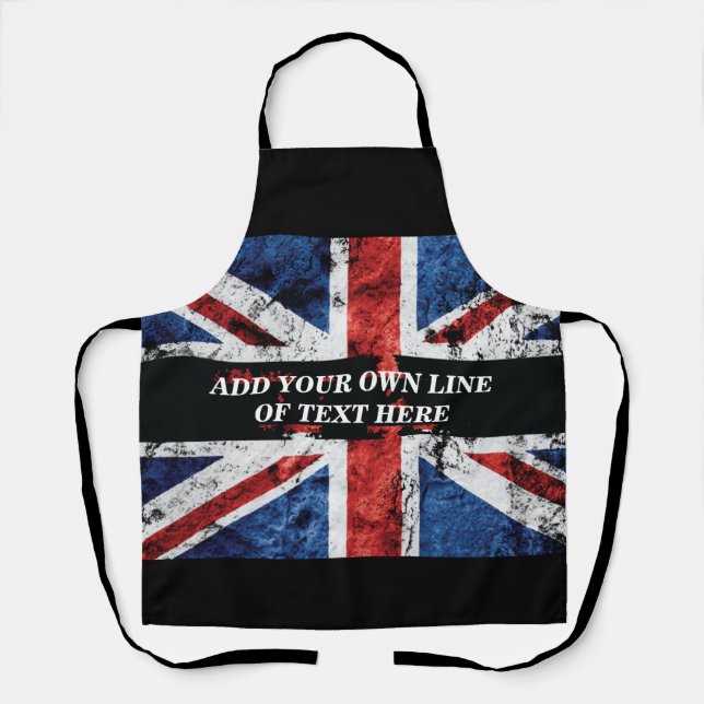 Add your text on English flag Throw Pillow Apron (Front)