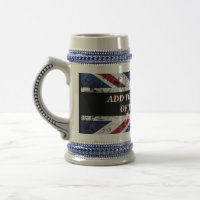 Add your text on English flag Throw Pillow