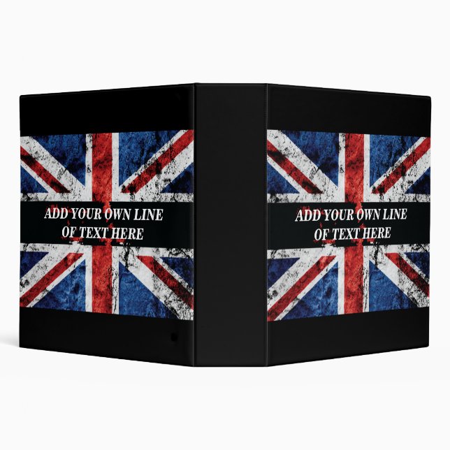 Add your text on English flag Throw Pillow Binder (Background)