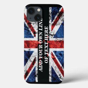 Add your text on English flag Throw Pillow iPhone 13 Case