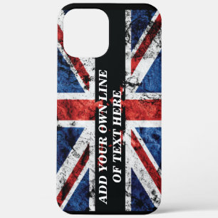 Add your text on English flag Throw Pillow iPhone 12 Pro Max Case