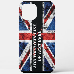 Add your text on English flag Throw Pillow iPhone 12 Pro Max Case